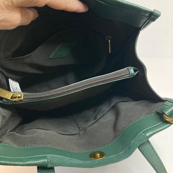 Fossil Green Leather Satchel - Picture 10 of 11